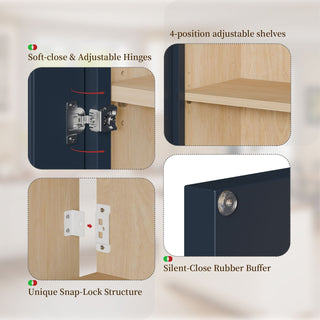 Shaker Base Cabinet With Soft-Close Hinges, Adjustable Shelf