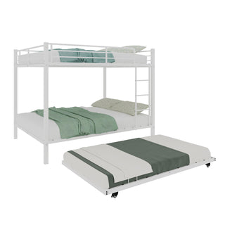Bunk Bed For Kids, Convertible Frame With Ladders & Guardrail
