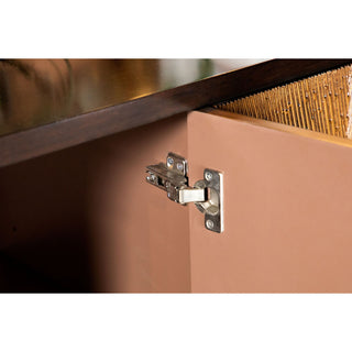 Capri - 4 Door Accent Cabinet - Brown / Gold