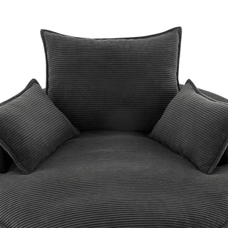 360° Swivel Accent Barrel Chair With Dual Layer Cushion And 3 Removable Pillows
