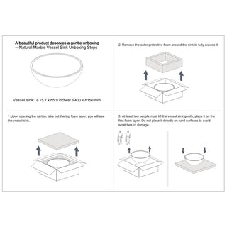Bathroom Vessel Sink, Circular Design