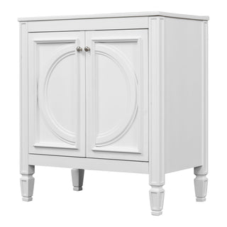 Bathroom Vanity With Sink With 2 Doors And Adjustable Shelf