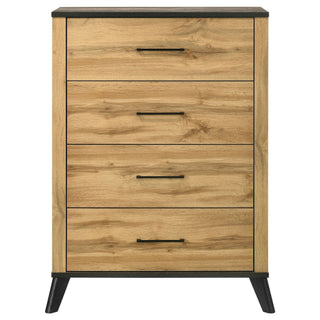 Georgina - 4 Drawer Bedroom Chest - Natural Wood