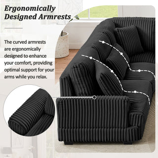 U - Sectional Sofa With Chaise Lounge, Oversized Living Room Couch