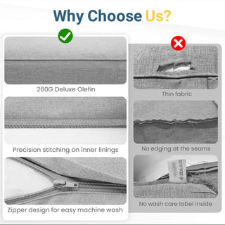 Modern All-Weather Patio Armchairs & Thick Cushions (Set of 2)