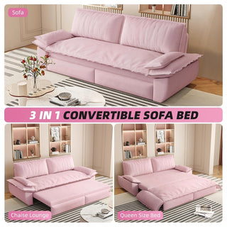 Queen Pull Out Bed, 3 In 1 Convertible Sleeper Sofa