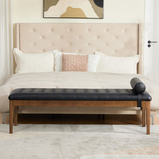 Upholstered End Of Bed Bench With Headrest