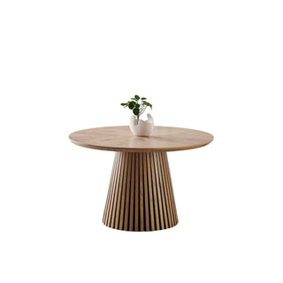 Round Dining Table For Dining Room - Natural Wood