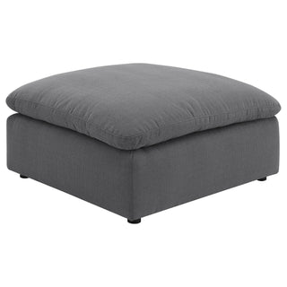 Greeley - Upholstered Square Ottoman With Cushion - Charcoal