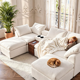 Modular Cloud Couch With Storage Console