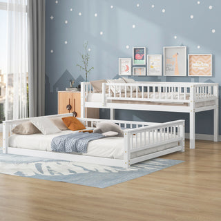 Bunk Bed With Ladder And Guardrails