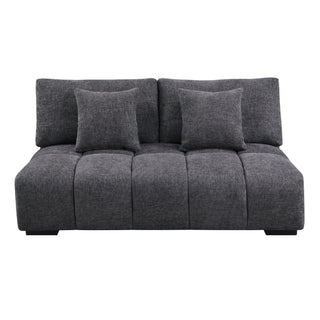 Chosen - Sectional Sofa With Toss Pillows With 2 Chaises With Ottoman - Gray