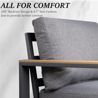 All-Weather Patio Armchairs With Thick Cushions (Set of 2)