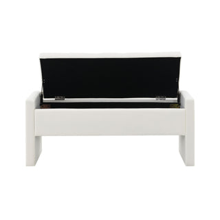 Modern Upholstered Large Bed End Bench With Storage