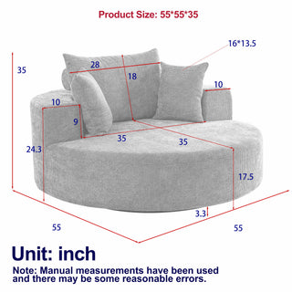 Swivel Chair With Rotating Base For Living Room
