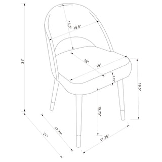 Arched Back Dining Chairs (Set of 2)