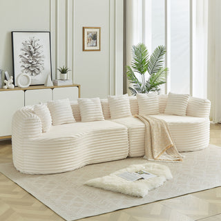 Sectional Sofa, Oversized 4 Seater With Deep Seat Design
