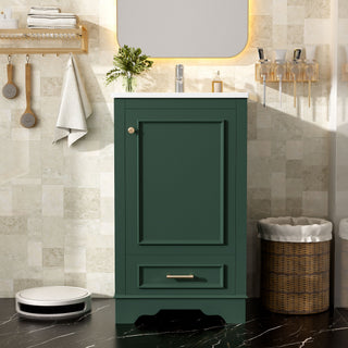 20" Bathroom Vanity With Sink, 1 Drawer, Freestanding Single Set