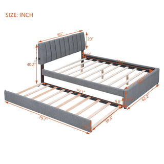 Upholstered Platform Bed With Trundle
