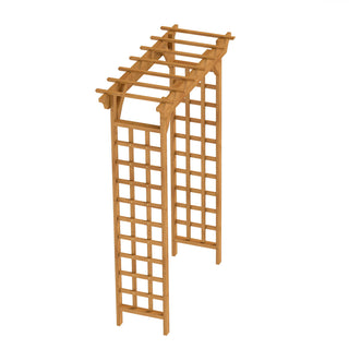 Arbor, Wedding Arch For Ceremony, Trellis For Plant Climbing, Christmas Decor Pergola For Garden Backyard - Yellow