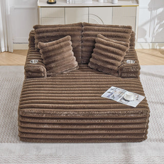 Oversized Chaise Lounge Chair Indoor With Pillows For Living Room