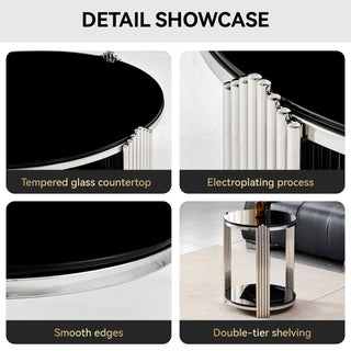 Round Table With Double Layer Storage