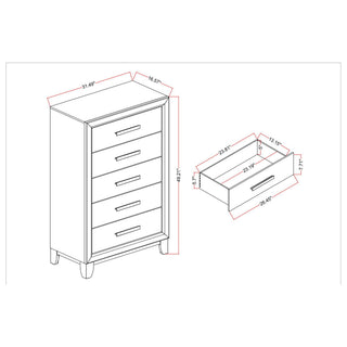Harry - Chest Storage Chest With 5 Drawers - Brown