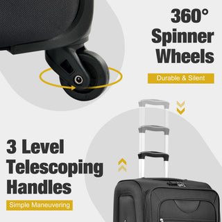 Softside Luggage Expandable Set With Duffel Bag Upright Spinner