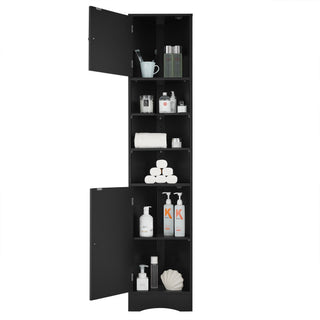 Multi Functional Corner Cabinet With Adjustable Shelves And 2 Doors