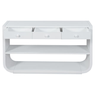 Console Table With 3 Soft Close Drawers & 2 Open Shelves