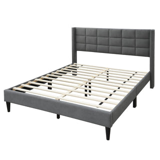 Bed Upholstered Box Design Headboard