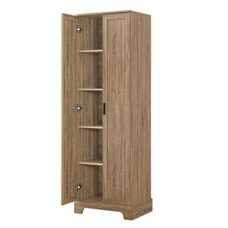 Storage Cabinet With Adjustable Shelves, 2 Doors, Rectangle Design For Bathroom