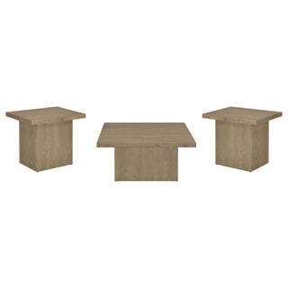 Eldridge - Coffee Table Set With Chunky Square Tops
