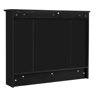 Modern Wall Mounted Mirror Cabinet With Adjustable Shelf, Soft Close Door, And Towel Bar