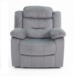 Modern Manual Recliner With Padded Seat And Pillow Arms