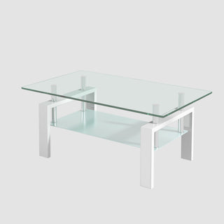 Tempered Glass Table With Storage