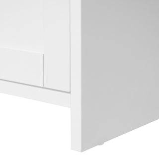 Hollow Pattern 2 Door 3 Drawer Wardrobe, The Collision Of Wood Color, Suitable For Bedrooms And Dressing Rooms - White