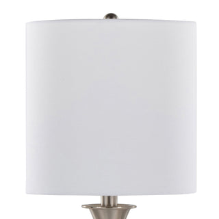 Sawyer - Contemporary Table Lamp (Set of 2) Built In USB Port - Nickel / White