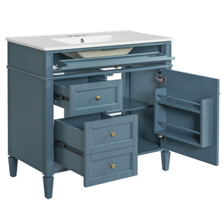 Bathroom Vanity With Top Sink, 2 Drawers And Tip Out Drawer