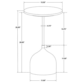 Emporia - Round Side Table - Peach