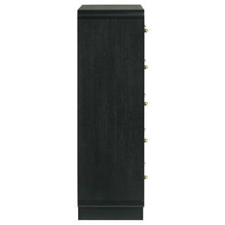 Burton - 5 Drawer Chest Of Drawers - Black