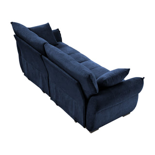 Modern Sofa & Pillows, Textured Cover, High Rebound Cushions