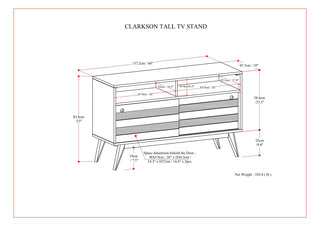 Clarkson - TV Stand - Rustic Natural Aged Brown