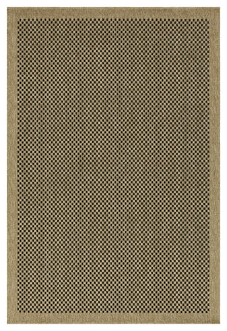 Earth - 5'3" X 7'3" Indoor, Outdoor Area Rug, Polypropylene - Jute / Black