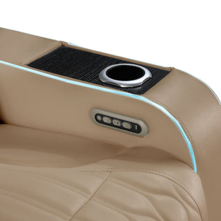 Electra - 3 Piece Power Reclining Sofa, Loveseat And Recliner Set With Power Headrests, Massage And LED Lighting