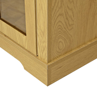 Sideboard Cabinet With 3 Drawers And 6 Arched Glass Doors