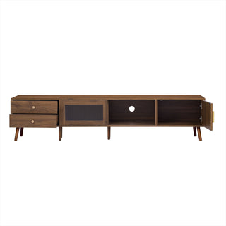76" TV Stand, Entertainment Center With Storage Cabinets, TV Media Console Table For Living Room - Natural
