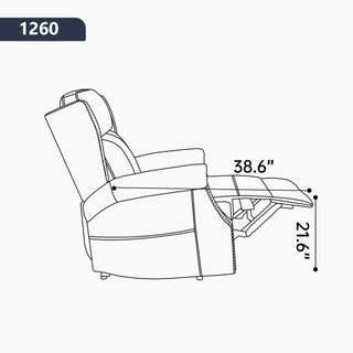 Manual Recliner Chair With Heavy Duty Motion Mechanism, 8 Vibrating Nodes And 3 Massage Modes For Living Room