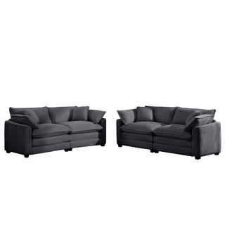Elegant Oversized Sectional Sofa Set With Deep Seats And Flexible Layout
