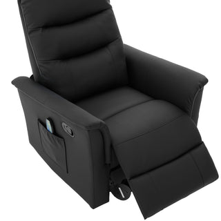 Manual Recliner Chair With 8 Point Massage And Swivel Function